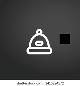 Winter Hat vector icon. Winter Hat concept stroke symbol design. Thin graphic elements vector illustration, outline pattern for your web site design, logo, UI. EPS 10.