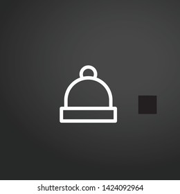Winter Hat vector icon. Winter Hat concept stroke symbol design. Thin graphic elements vector illustration, outline pattern for your web site design, logo, UI. EPS 10.