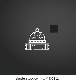 Winter Hat vector icon. Winter Hat concept stroke symbol design. Thin graphic elements vector illustration, outline pattern for your web site design, logo, UI. EPS 10.