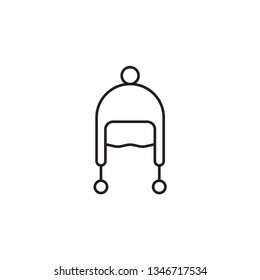 Winter hat vector icon. Emblem isolated on white background. Modern simple icon style for graphic and web design