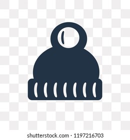 Winter hat vector icon isolated on transparent background, Winter hat transparency concept can be used web and mobile