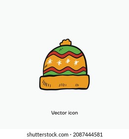 Winter hat vector icon. Premium quality.