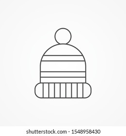 Winter hat vector icon sign symbol