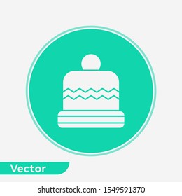 Winter hat vector icon sign symbol