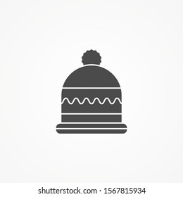 Winter hat vector icon sign symbol