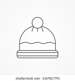 Winter hat vector icon sign symbol