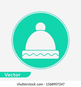 Winter hat vector icon sign symbol