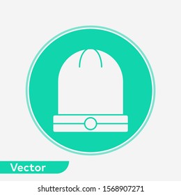 Winter hat vector icon sign symbol