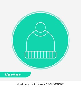 Winter hat vector icon sign symbol