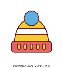 Winter hat vector icon stock illustration