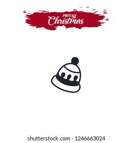 Winter hat vector illustration icon
