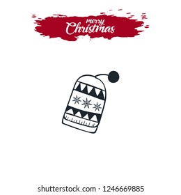 Winter hat vector illustration icon