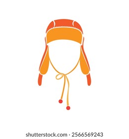 Winter Hat Vector, Knitted Beanies with Ear Flaps and Simple Designs for Seasonal Fashion and Graphics