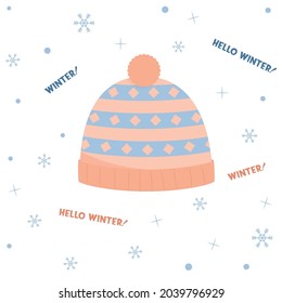 Sombrero de invierno. Sombrero cálido. Accesorios de invierno