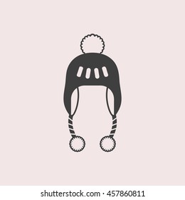Winter hat web icon. Isolated illustration