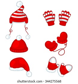 Winter hats and gloves set