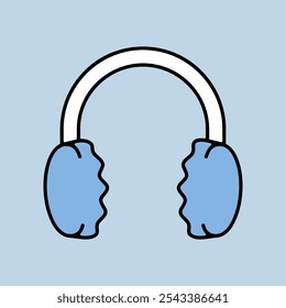 Winter headphones earmuffs vector isolated icon. Winter sign. Graph symbol for travel and tourism web site and apps design, logo, app, UI