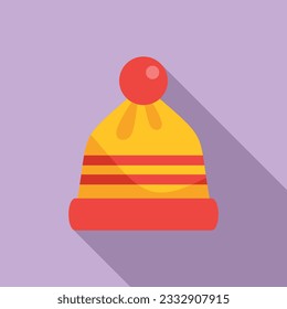 Winter headwear icon flat vector. Travel hiking. Extreme activity