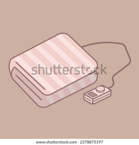 Winter heating electric blanket illustration