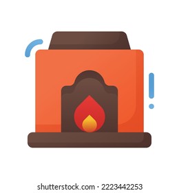 icono de calentamiento de invierno en fondo aislado. adecuado para elementos de diseño