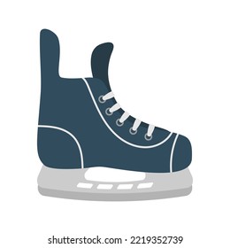 Winter hockey skates on a white background. vector illustration
