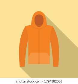 Winter hodie icon. Flat illustration of winter hodie vector icon for web design