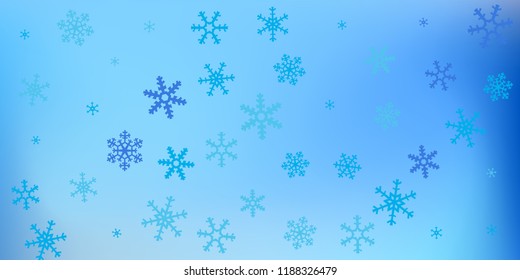Winter Holiday Background with Falling Snowflakes.