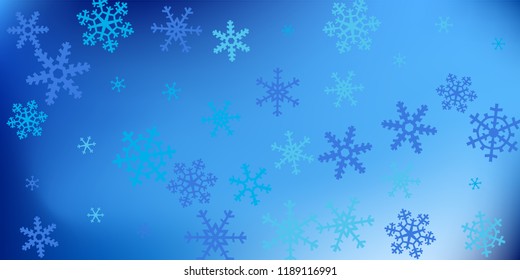 Winter Holiday Background with Falling Snowflakes.