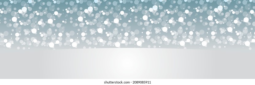 Winter holiday background on New Year and Christmas Snowdrifts, falling snowflakes Winter frosty landscape
