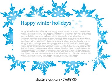 Winter holiday banner with sample text