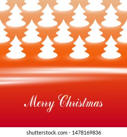 Winter Holiday cartoon pattern. Abstract illustration with Christmas Tree on colorful gradient background. Merry Christmas and New year Vector. Template design for invitation, poster, card.
