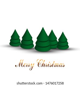 Winter Holiday cartoon pattern. Christmas spruce fir tree realistic illustration isolated on white background. Merry Christmas and New year Vector. Template design for invitation, poster, card. 