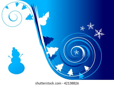 Winter holiday, christmas card