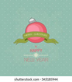 Winter Holiday Christmas And New Year Background With Title Inscription And Snow