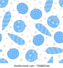Winter holiday gift wrapping paper. Seamless pattern vector illustration for Christmas and New Year