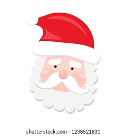 winter holiday greeting card. background elements. . vector head of santa claus. merry christmas and happy new year.