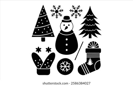 Winter Holiday Icons: Festive and Fun