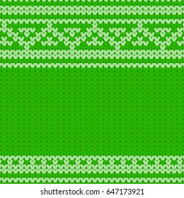 Winter Holiday Knitted Pattern. Abstract Sweater Design