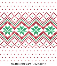 Winter Holiday Knitting Pattern with a Christmas Trees. Christmas Knitting Sweater Design. Wool Knitted Texture