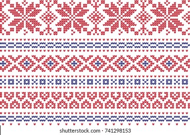 Winter Holiday Knitting Pattern with a Christmas Trees. Christmas Knitting Sweater Design. Wool Knitted Texture