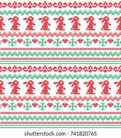 Winter Holiday Knitting Pattern with a Christmas Trees. Christmas Knitting Sweater Design. Wool Knitted Texture