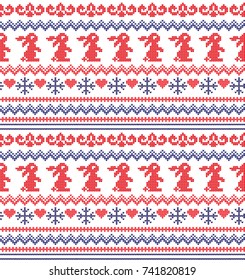 Winter Holiday Knitting Pattern with a Christmas Trees. Christmas Knitting Sweater Design. Wool Knitted Texture