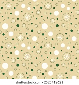 Winter Holiday, Merry Christmas seamless pattern with snowflakes, season color, for wrapping paper, banner, background, design