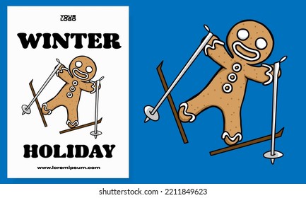 WINTER HOLIDAY POSTER DESIGN ILLUSTRATION