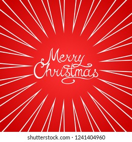 Winter holiday red striped background. Merry Christmas creative vector card, also you can use like poster, postcard, banner or any type of decoration for your design.