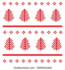 Winter Holiday Seamless Knitted Pattern with a Christmas elements. Wool Knitting Sweater Design
