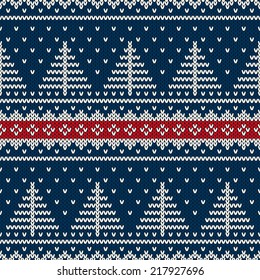 Winter Holiday Seamless Knitted Pattern