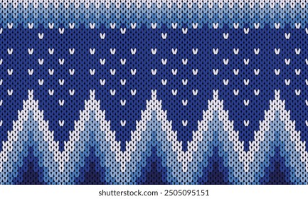 Winter Holiday Seamless Knitted Pattern.