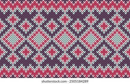 Winter Holiday Seamless Knitted Pattern