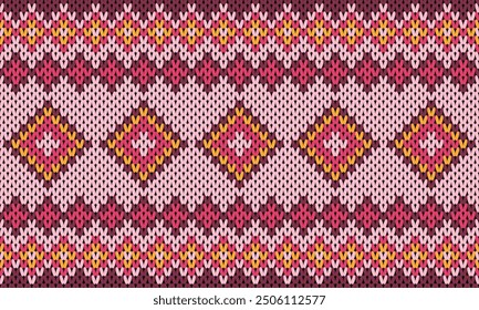Winter Holiday Seamless Knitted Pattern.